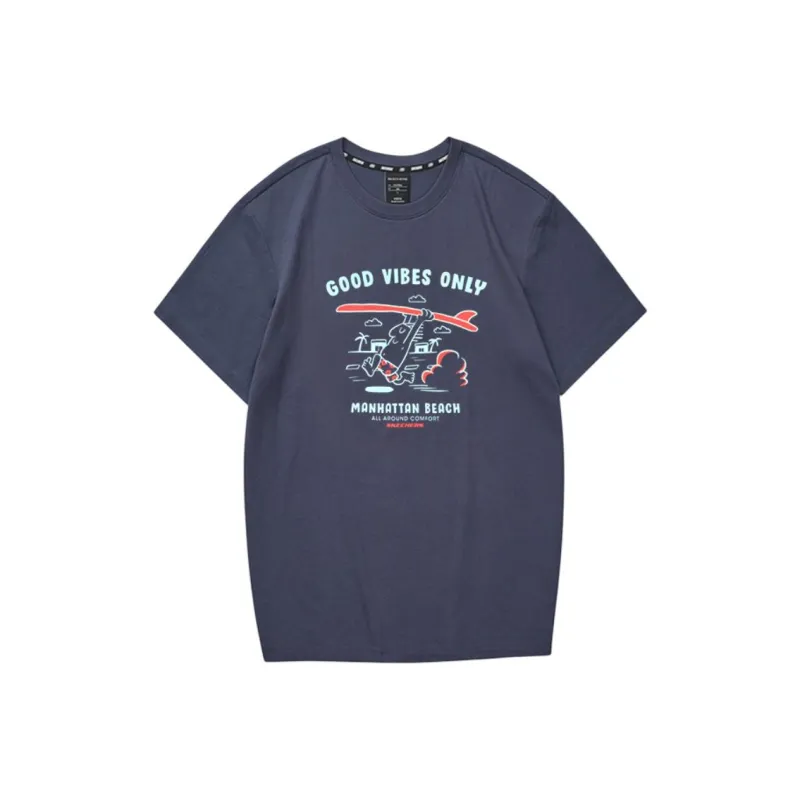 Skechers Colorful T Shirt Unisex Odyssey Gray-0
