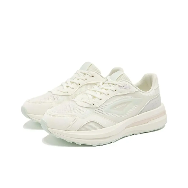 QIAODAN Lightweight And Wear resistant Low Top Casual Shoes Women's White-1