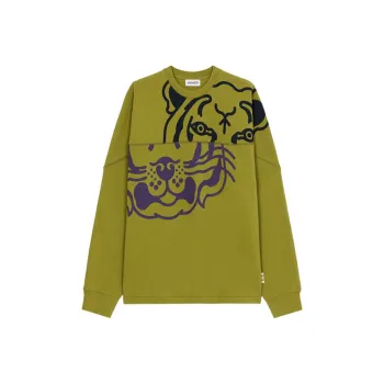 KENZO Sweatshirts Men Khaki Green