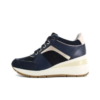 GEOX Abrasion Resistant Height Increasing Low Top Casual Shoes Women's Blue