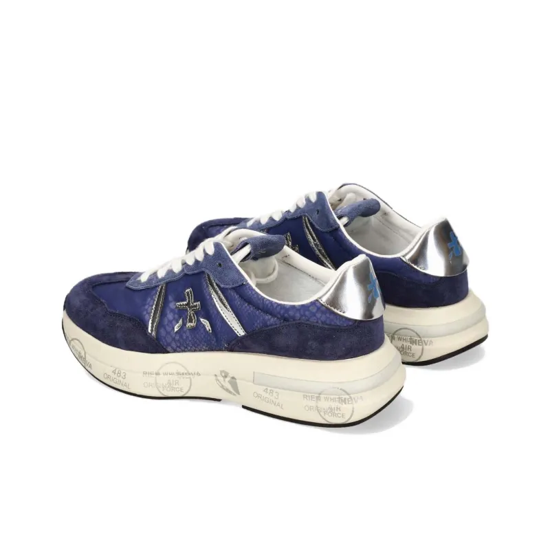PREMIATA Cassie Abrasion Resistant Low Top Casual Shoes Women's Blue-4