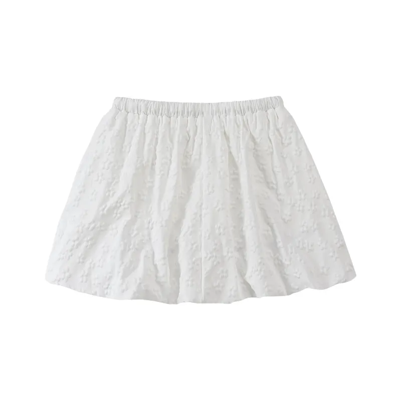 COMMA GIRL Casual Short Skirts Women's White-1