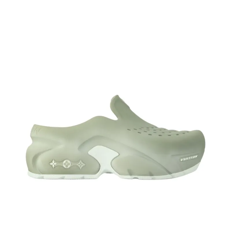 LOUIS VUITTON Shark Clogs Men's Green-1