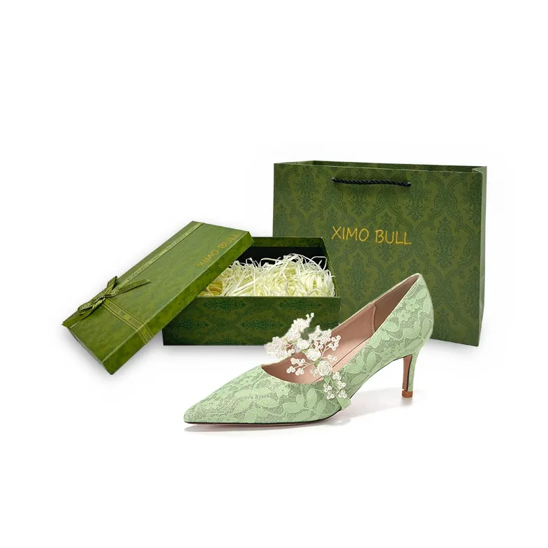 XIMO BULL High Heels Women's Green-18