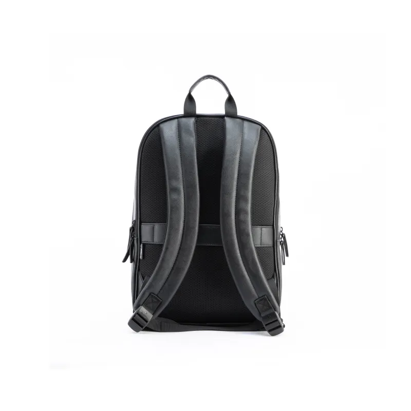 SWIZA Leather Backpack Regular Unisex Pure Black-3