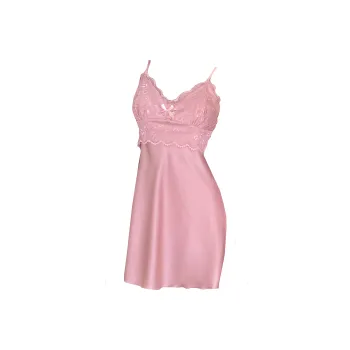Qiao Ni Tong Nightgown Women's Soft Pink