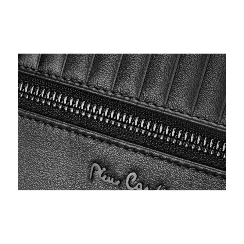 PIERRE CARDIN Cow Leather Backpack Tubas Men's Black-5