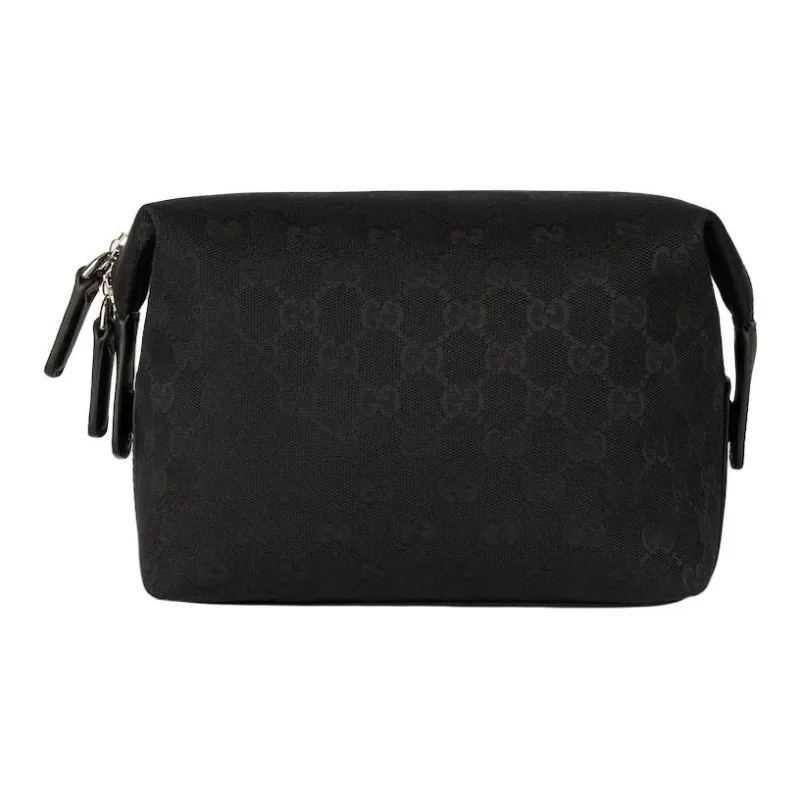 GUCCI Canvas Toiletry Bag Unisex Black-3