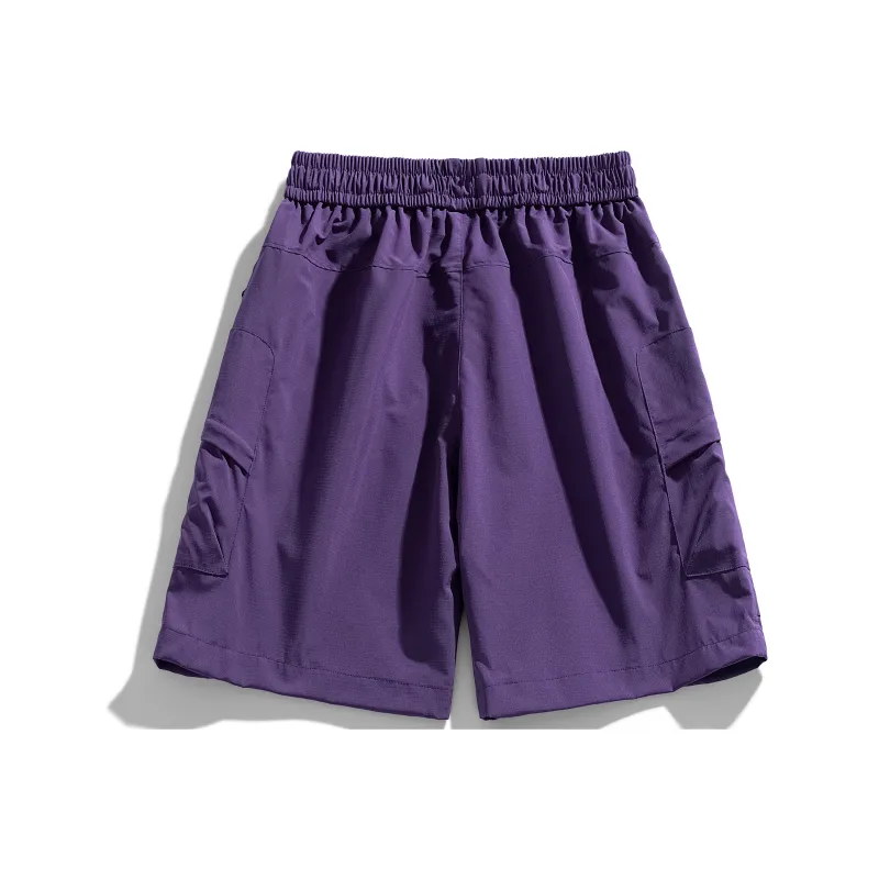 Warrior Huichao Riding The Wind Collection Cargo Shorts Unisex Light Red-16