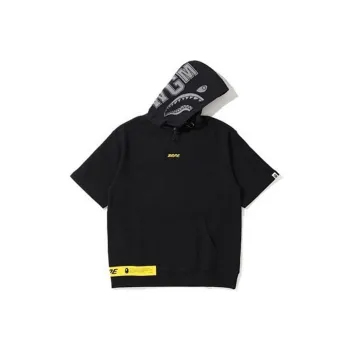 A BATHING APE A BATHING APE In Transit Shark Short Sleeve Pullover Hoodie