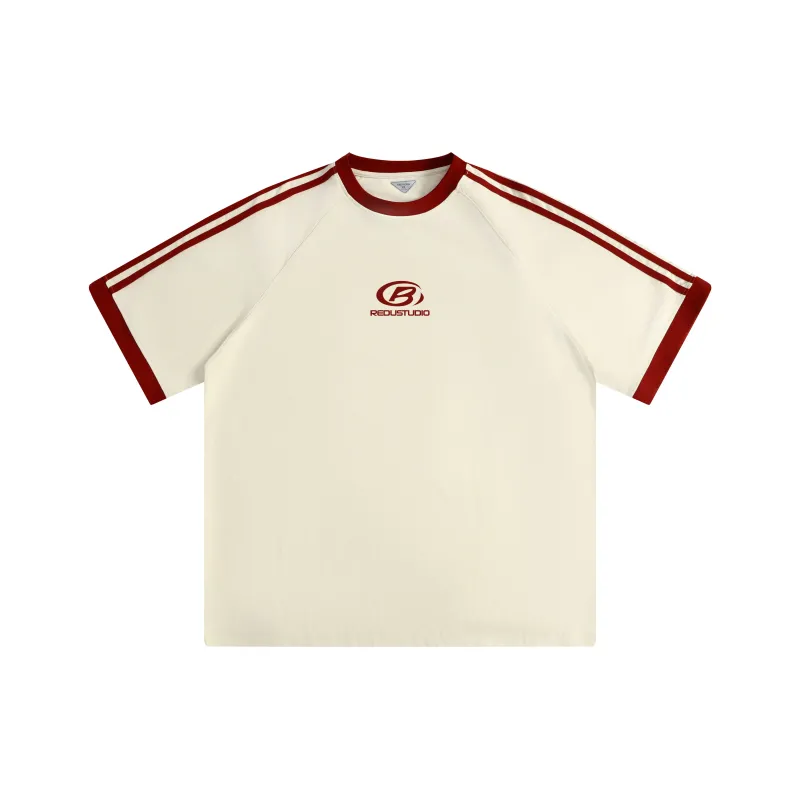 REDU T-Shirt Unisex White & Black Stripes-16