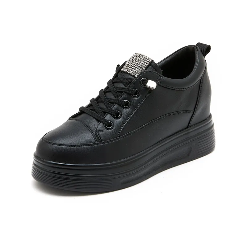 Bull Charm Skateboard Shoes Women's Black-0