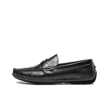 KANGNAI Cut Out Leather Shoes Loafers Men's