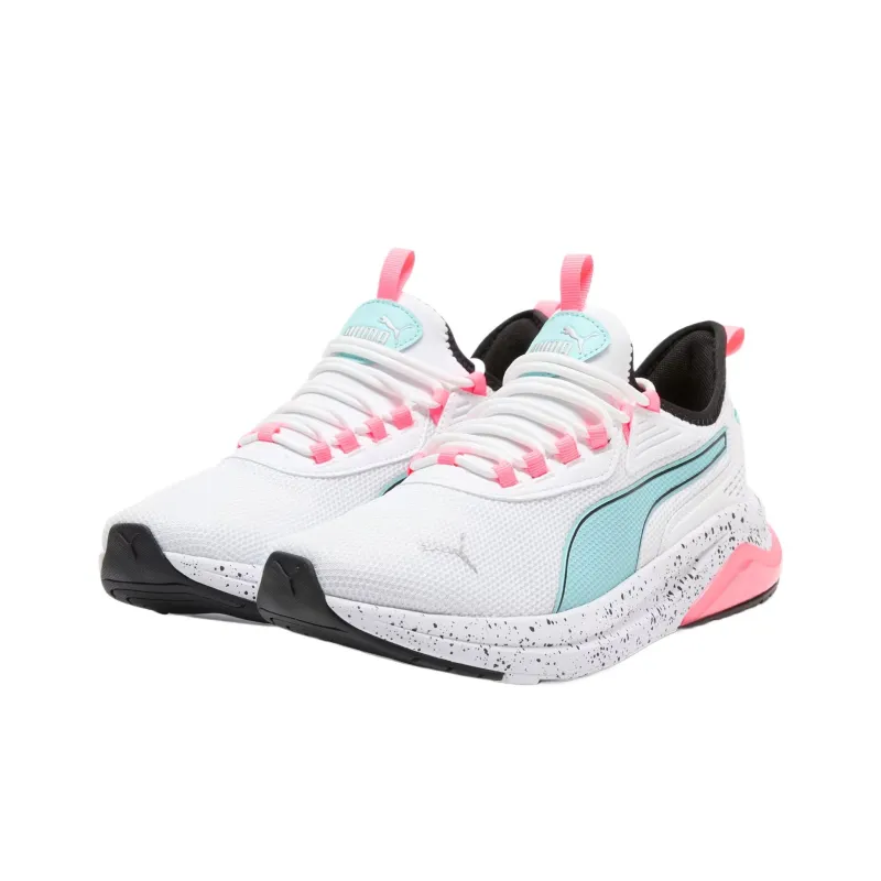 PUMA Amplifier Speckle Low Top Training Shoes Women's White Silver-2