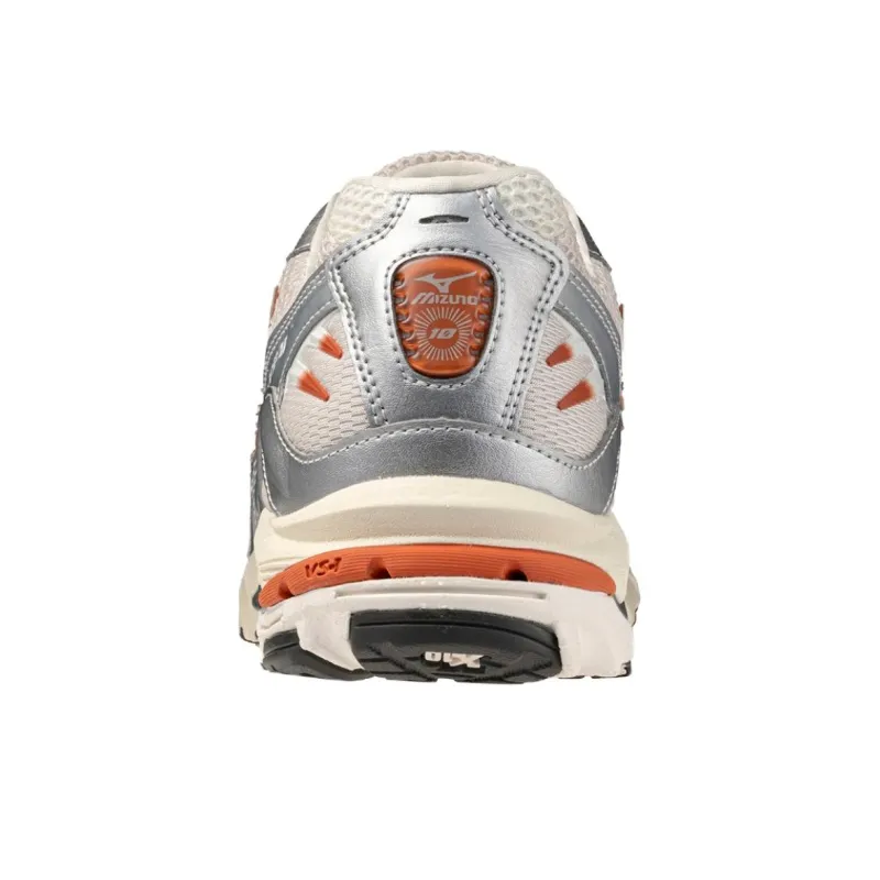 Mizuno Wave Rider 10 Anti Slip Wear Resistant Low Top Casual Running Shoes Men's Silver Orange-3