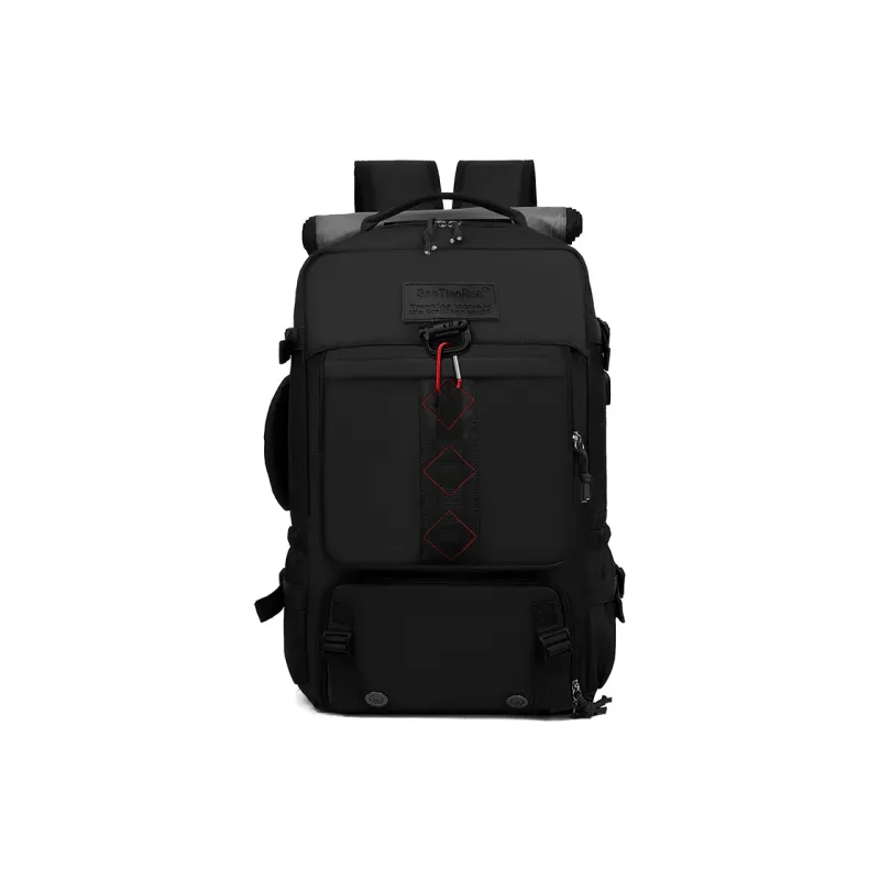 Deli Bear Oxford Backpack Unisex Black/Orange/Army Green/Gray/Peacock Blue/Purple-0