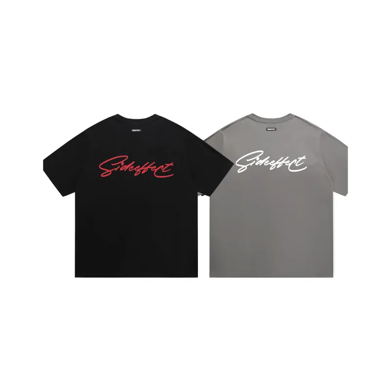SIDEEFFECT Short Sleeved T Shirts Unisex Summer-16