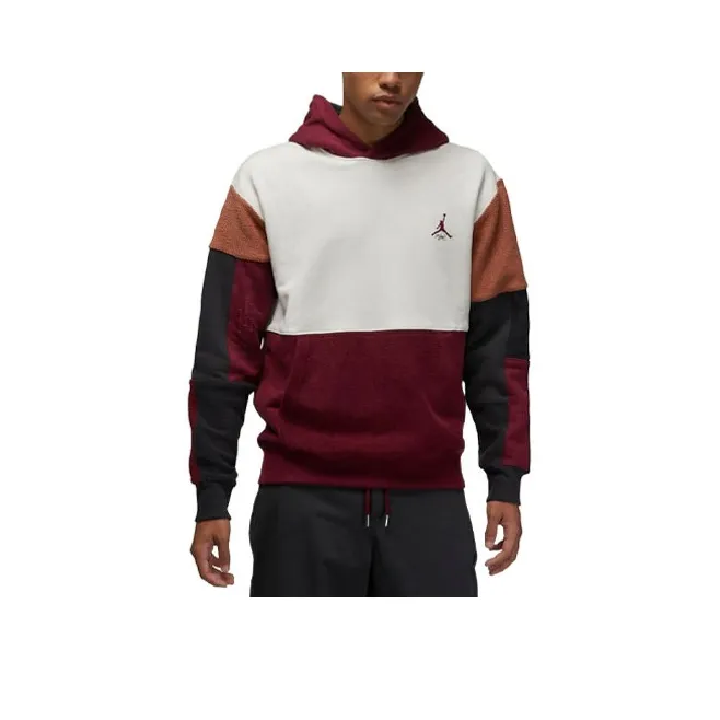 Jordan Flight Sweatshirts Men Burgundy-0