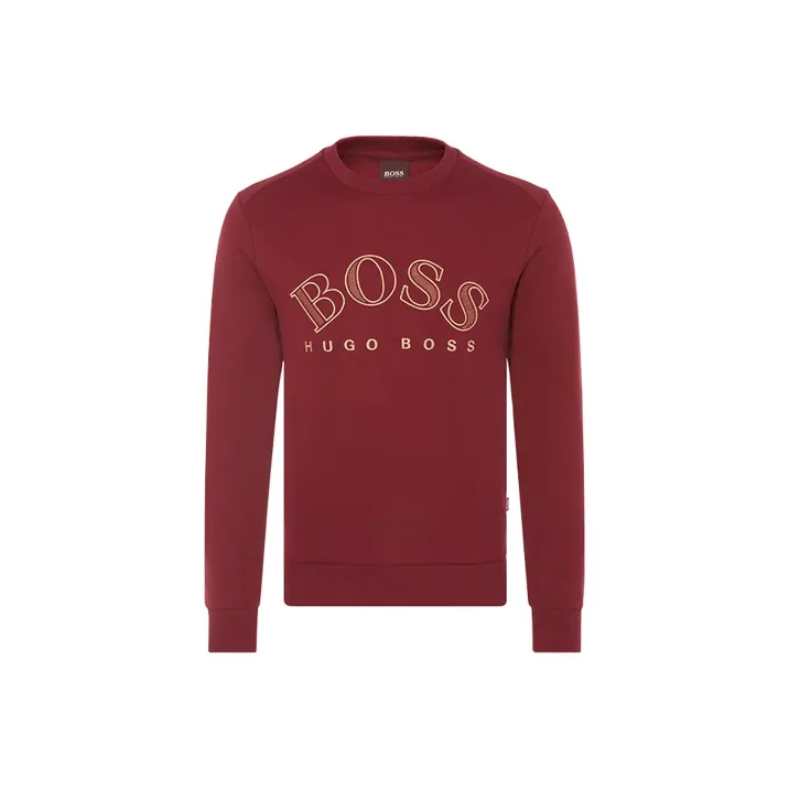 HUGO BOSS Sweatshirts Men Burgundy-0