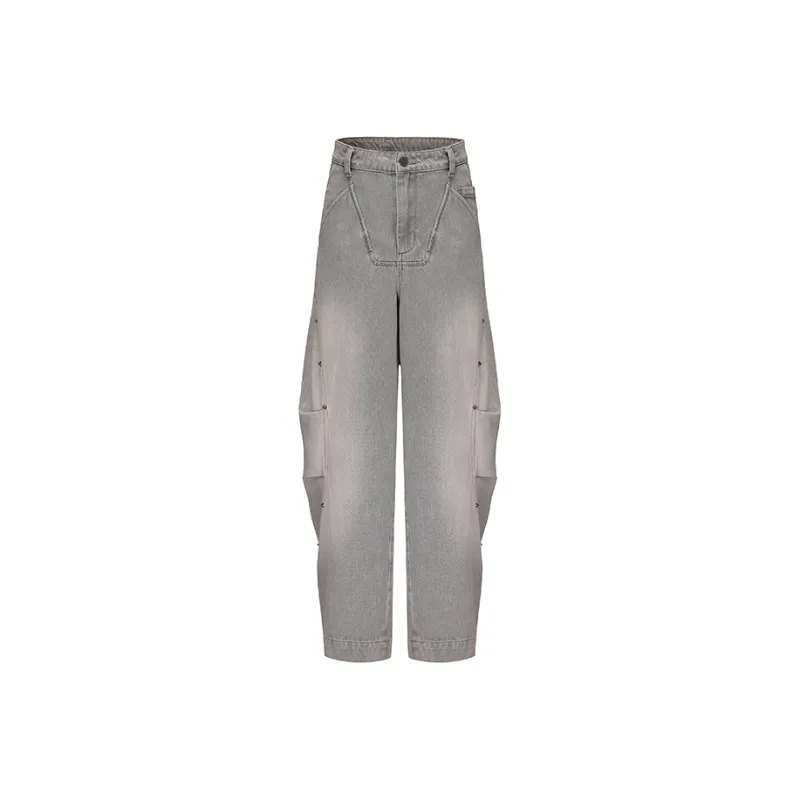 VANN VALRENCÉ Jeans Unisex Light Gray-2