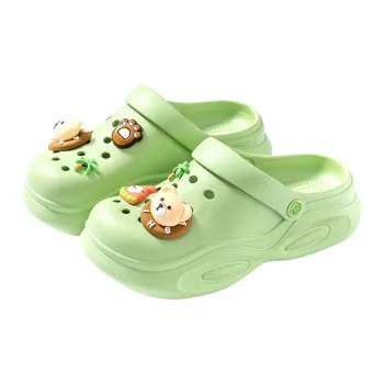 Le Drag Sandal Slippers Beige/Black/Green