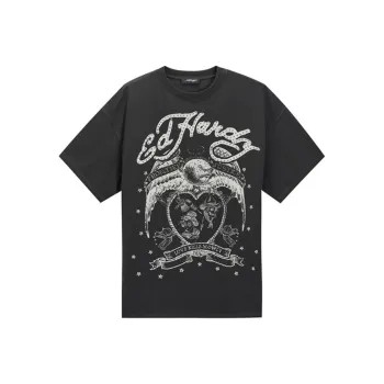Ed Hardy FW24 T Shirt Men's Dark Marble
