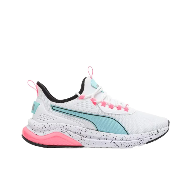 PUMA Amplifier Speckle Low Top Training Shoes Women's White Silver-1