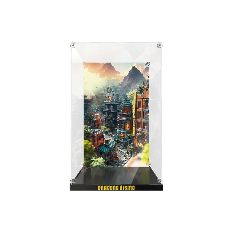 LIGHT YOUR BRICKS Ninjago City Workshop Display Case Model Accessories-5