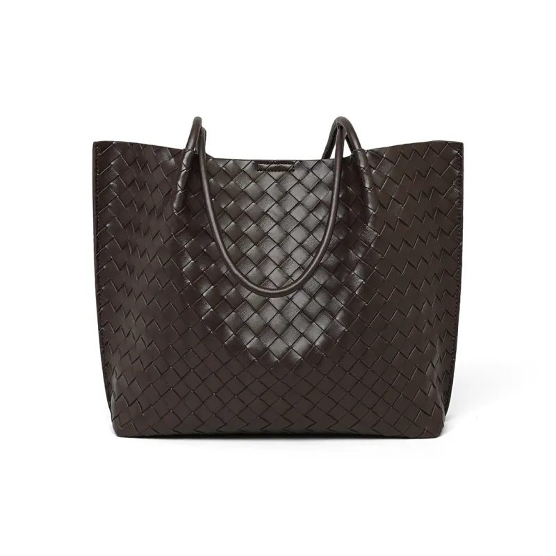 C°BANNER Cow Leather With Synthetic Leather Shoulder Bag Tote Women's Milkshake White/Classic Black-17