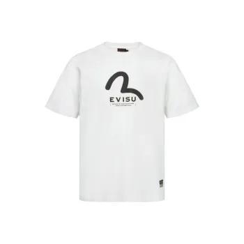 EVISU Seagull & EVISU Print Multi pocket T shirt