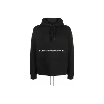 EMPORIO ARMANI Logo embroidered Cotton Hoodie