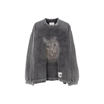 Maison Mihara Yasuhiro Bleached Cat print T shirt