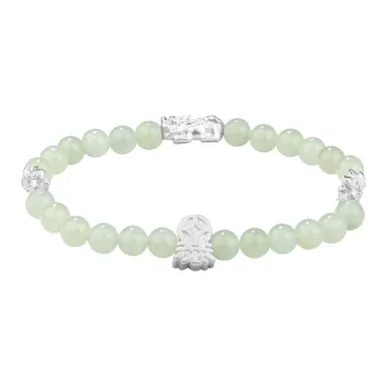 JINZHIFU Hetian Jade Bracelets Pale Greenish White Jade Unisex