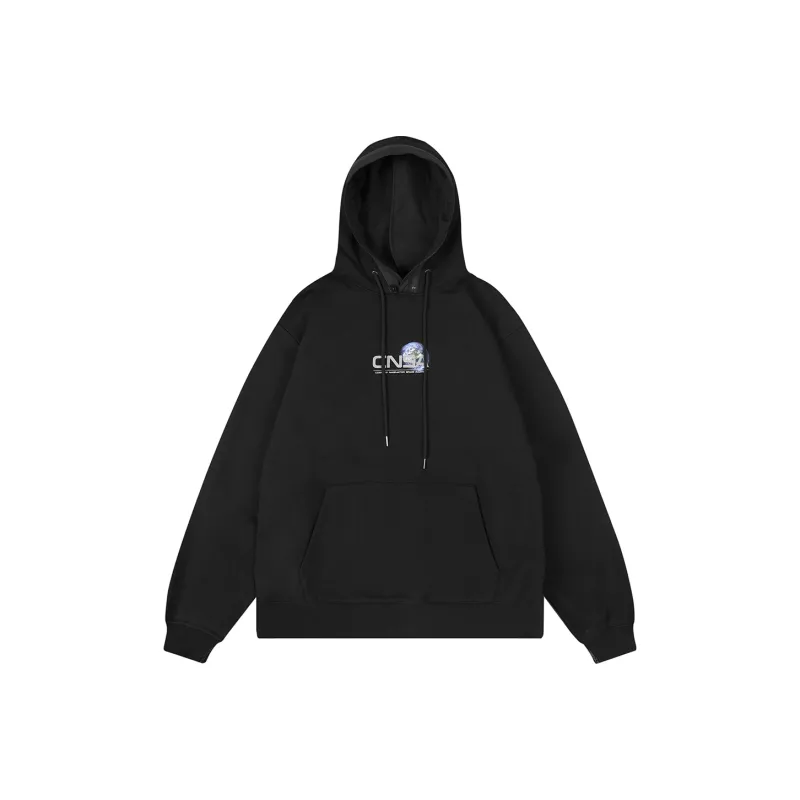 FEAROM Hooded Loose Fit Sweatshirt Unisex Black-0