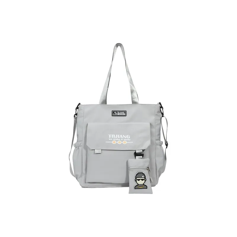 Deli Bear Oxford Shoulder Bag Unisex Beige Yellow Gray Green Black-5