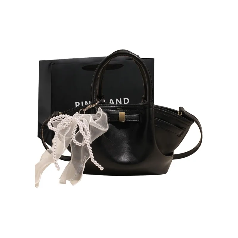 PINK·LAND PU Handbag Regular Women's Black/Pink/Ecru/Blue-0