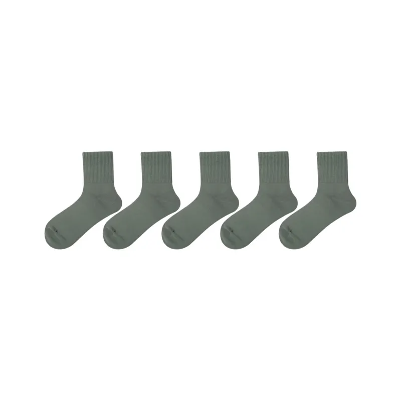 SEOBEAN Mid Calf Socks Men's 5 Pack-18
