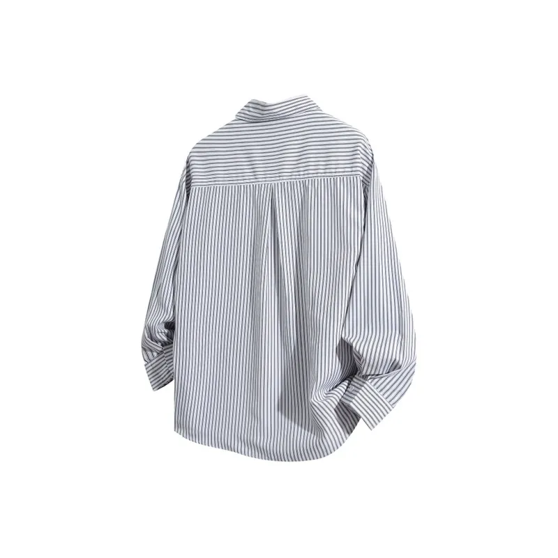 YOSICIL Shirt Unisex Light Blue Striped Comes With White T Shirt-3
