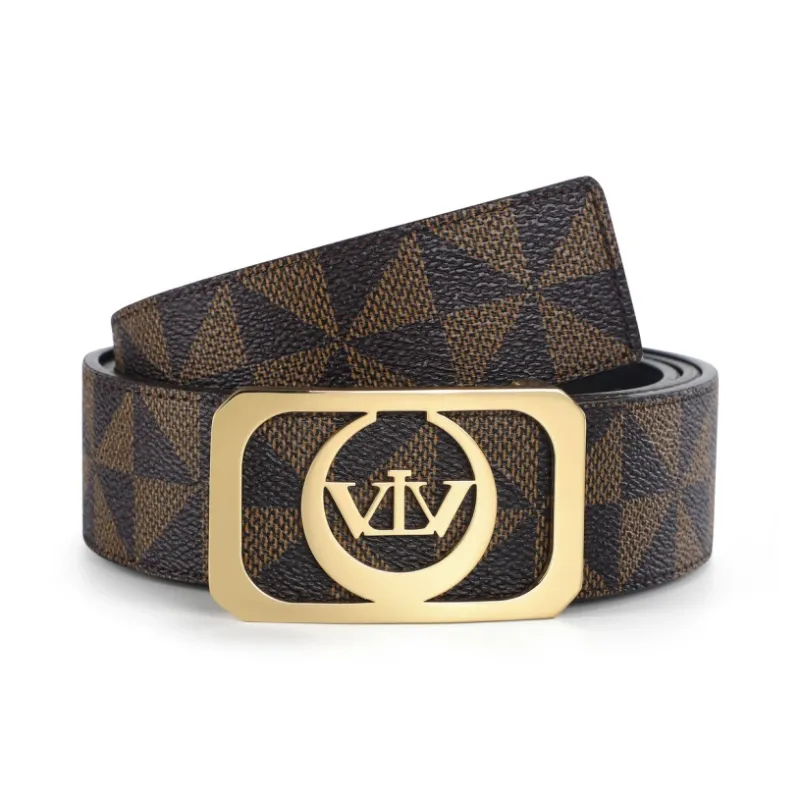 V.V.Brown Top Grain Cow Leather Belts Men's 3.8cm-14