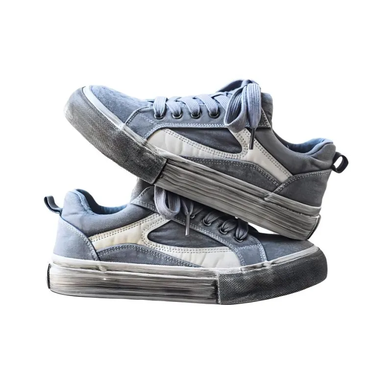 AMICNIEGD Abrasion Resistant Breathable Low Top Canvas Shoes Men's-8