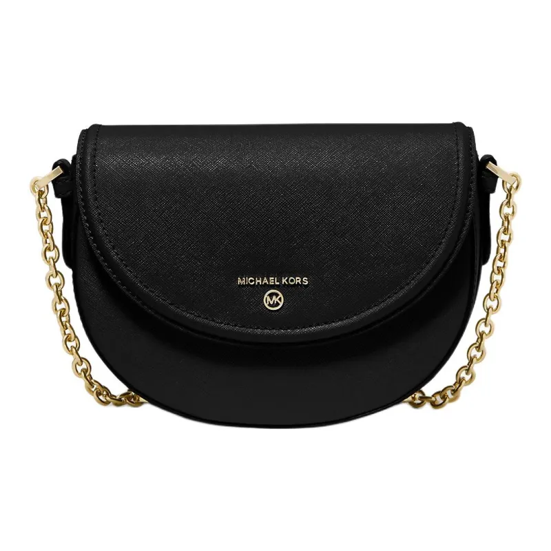 MICHAEL KORS Jet Set Charm Saffiano Leather Crossbody Bag, Shoulder Bag Women's Black-0