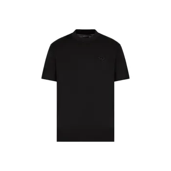 EMPORIO ARMANI Lyocell blend Jersey T shirt With A Flocked Logo