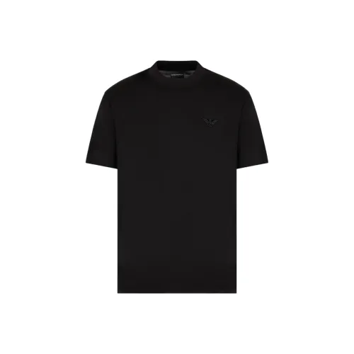 EMPORIO ARMANI Lyocell blend Jersey T shirt With A Flocked Logo