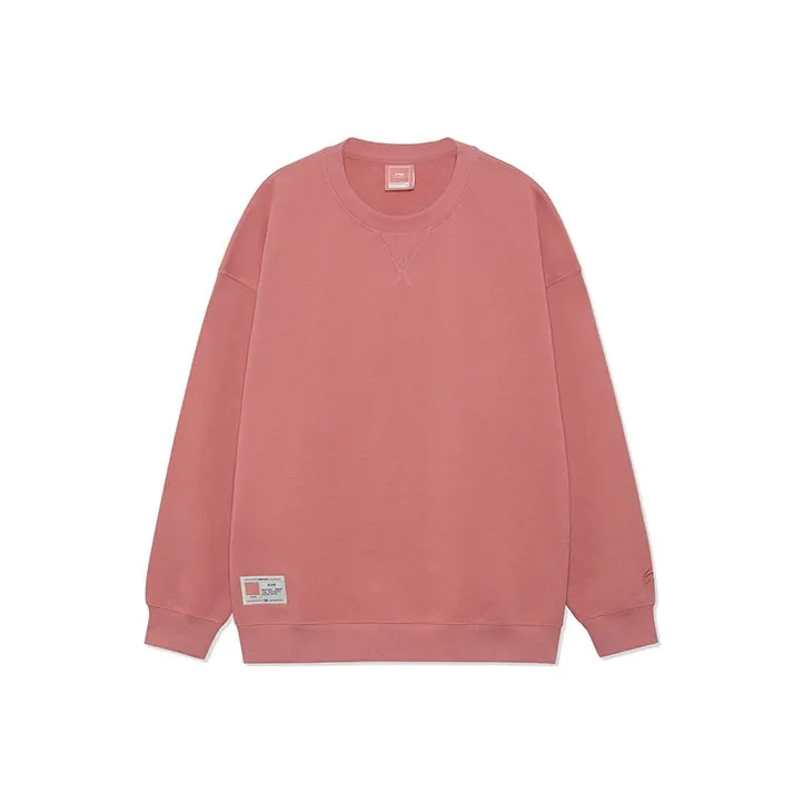 LiNing Sweatshirt Unisex Rose Pink Red-0