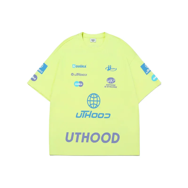 Guuka Short Sleeved T Shirts Men's Neon Yellow-0