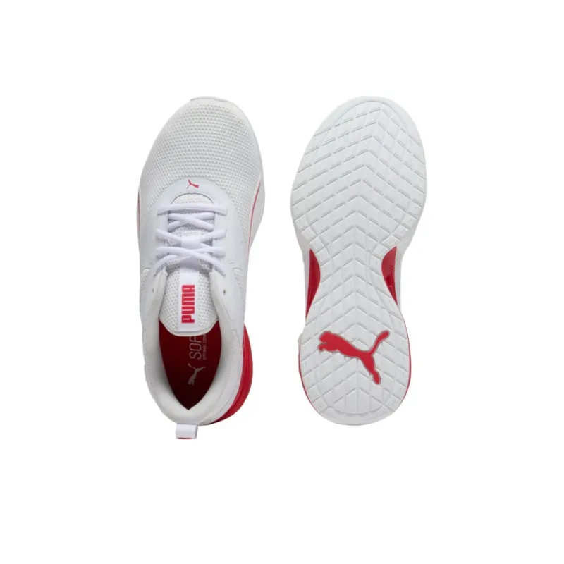 PUMA Neutron Anti Slip Wear Resistant Low Top Casual Shoes Men's White Red-3