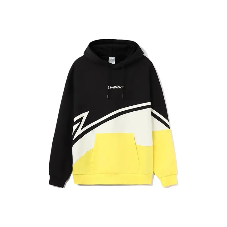 LiNing Sports Fashion Collection Sweatshirt Unisex Black Yellow-0