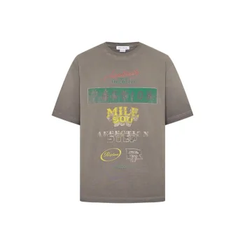 URBAN REVIVO T Shirts Men Cool Gray