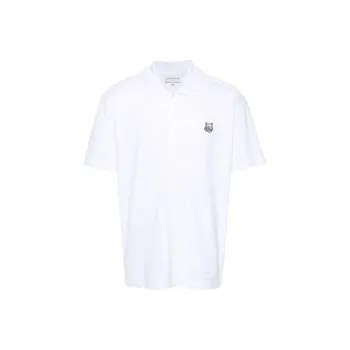 Maison Kitsune Fox Head Patch Short Sleeved Polo Shirt