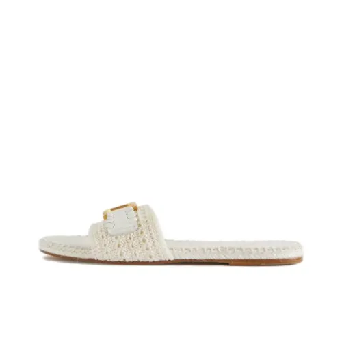 Chloe Marcie Slide Slippers Women's White